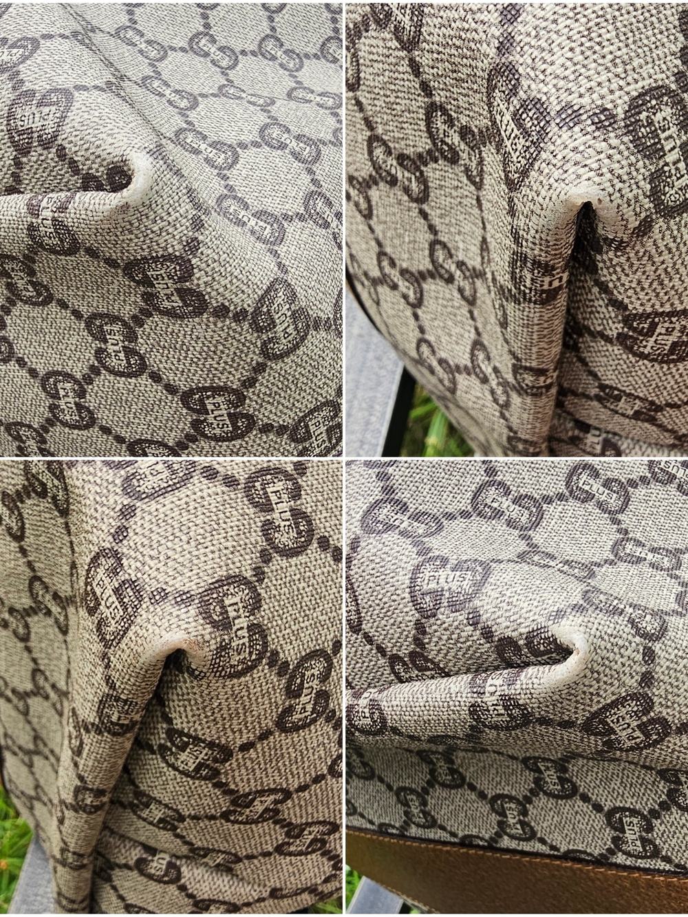 GUCCI PLUS GG Monogram Coated Leather Shoulder Tote Bag With COA - Picture 12 of 16